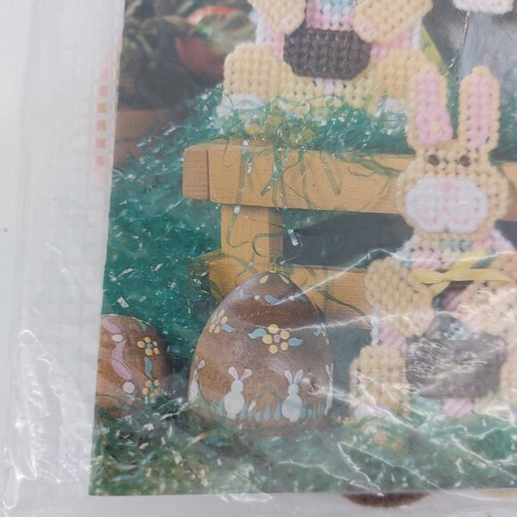 Bunny Egg Magnets Easter Plastic Canvas Kit by House of White Birches Rabbits - Picture 2 of 7